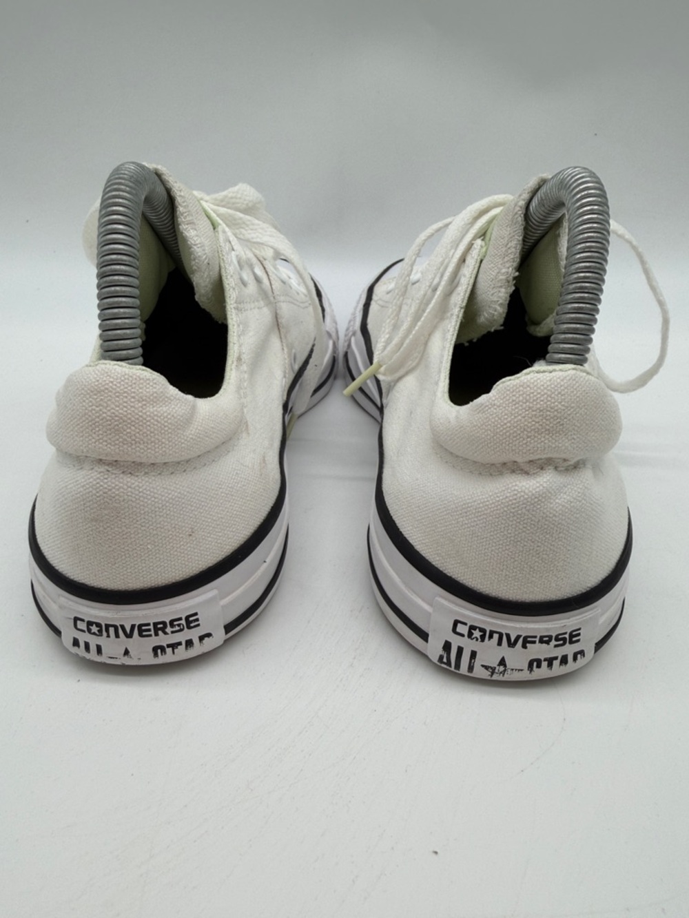 Converse All Star White Canvas  Padded Tongue Black Piping Women's Size 8 - Picture 10 of 16